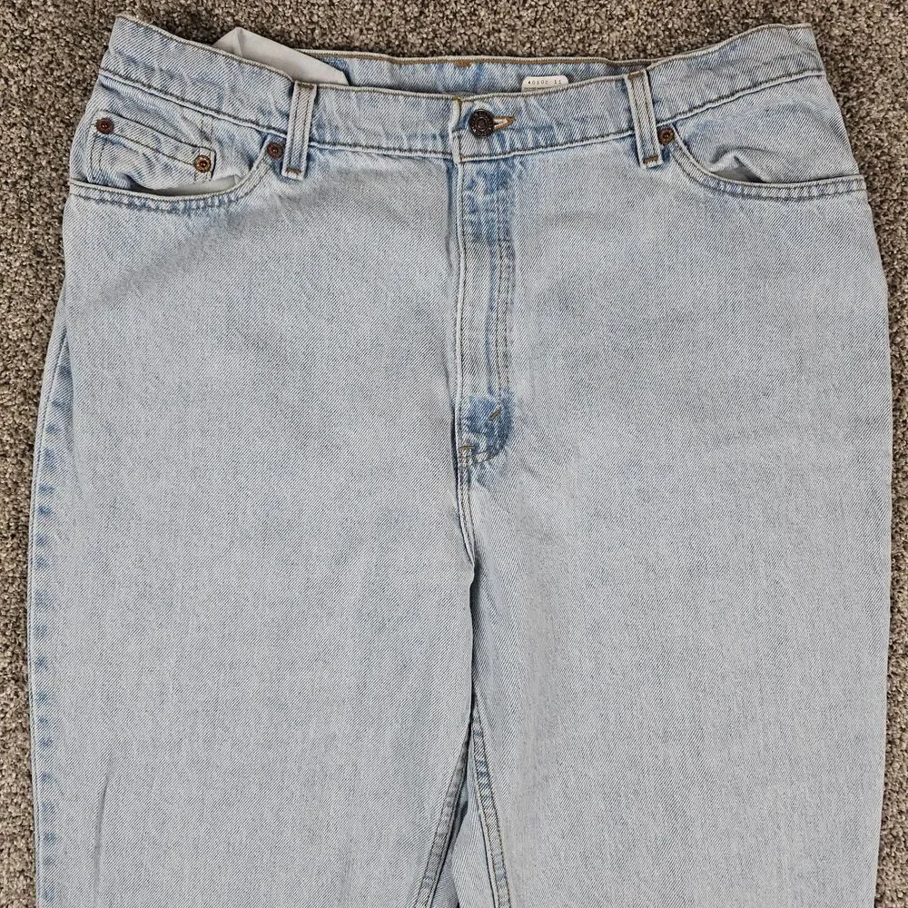 Vintage Levis 522 Jeans Womens 18 35x30 Tapered USA Light Wash High Rise Mom 90s